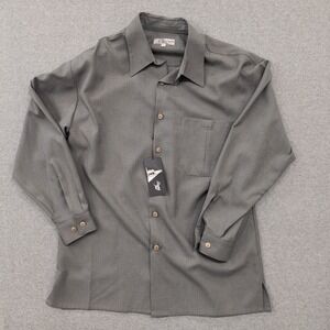 Smokey Joe's Gray Shirt Large Long Sleeve‎ Button Up Casual Career Top Women